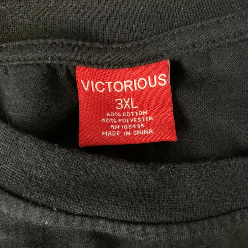 Victorious High Life Crewneck T Shirt 3XL Black Short Sleeve Rainbow Paint Drip